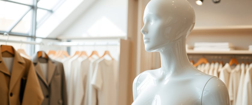 White Mannequin in a Clothing Store photo