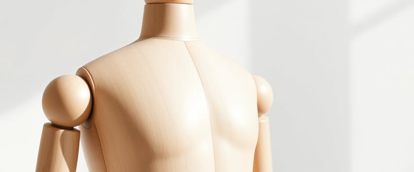 Wooden Mannequin Torso Close Up photo