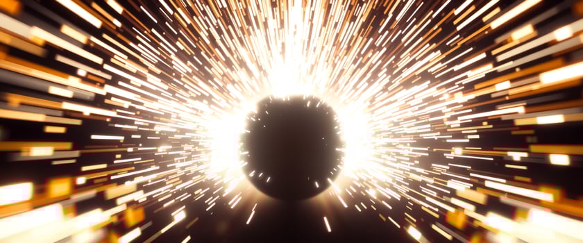 Abstract Gold Light Streaks and Black Circle Background photo