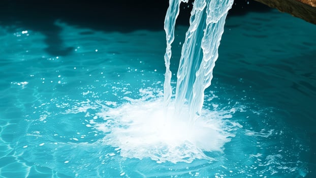 Water Flowing Into Pool photo