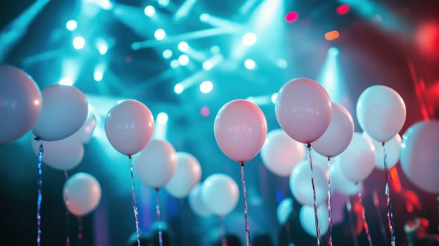 vibrant stage lights photo