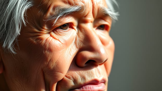 Closeup of an Elderly Man's Face photo