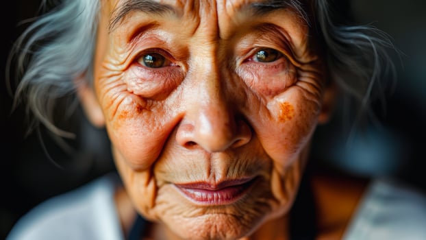 Close Up Portrait of Senior Woman photo