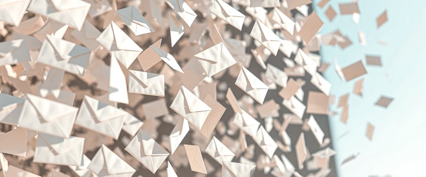 White Envelopes Falling photo