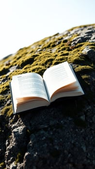 Open Book on Mossy Ground photo