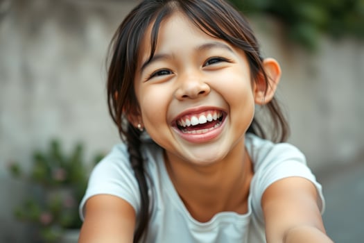 Portrait of a Smiling Young Girl photo