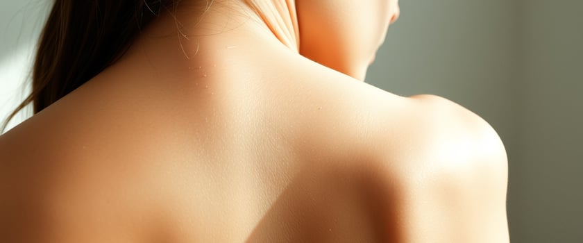 Woman's Back Illuminated by Sunlight photo