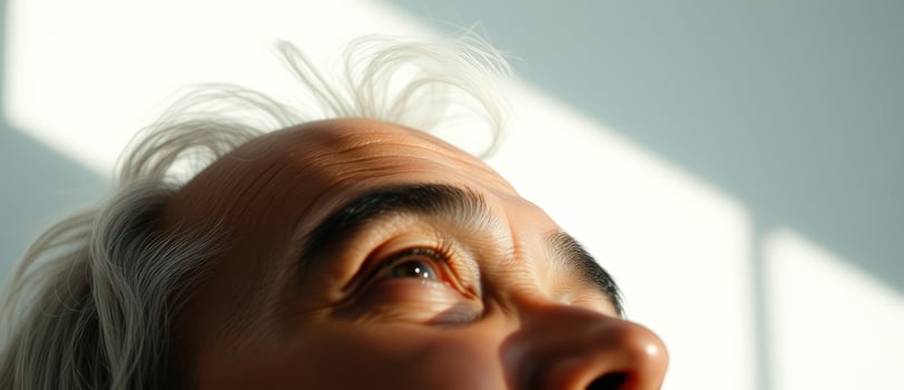 Closeup of an Elderly Man's Eye photo