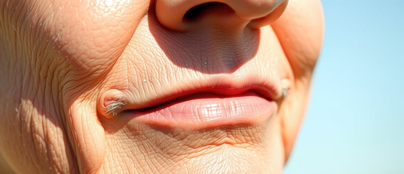 Closeup of Wrinkled Skin photo