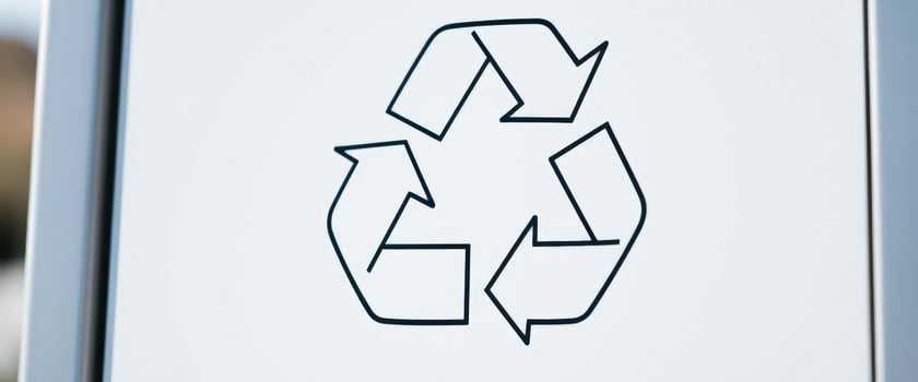 Recycling Symbol on a White Surface photo
