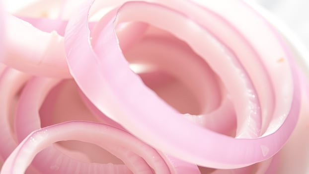 Close-up of Pink Onion Rings photo