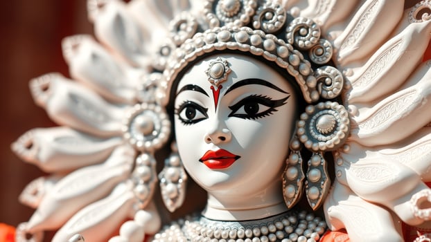 Close-up of a Hindu Goddess Statue photo
