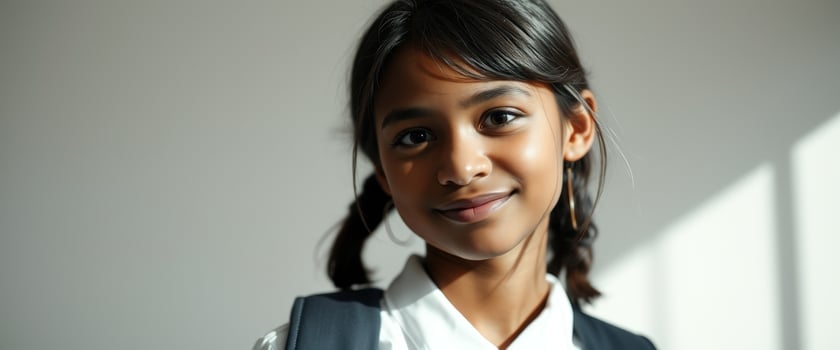 Portrait of a young woman smiling photo