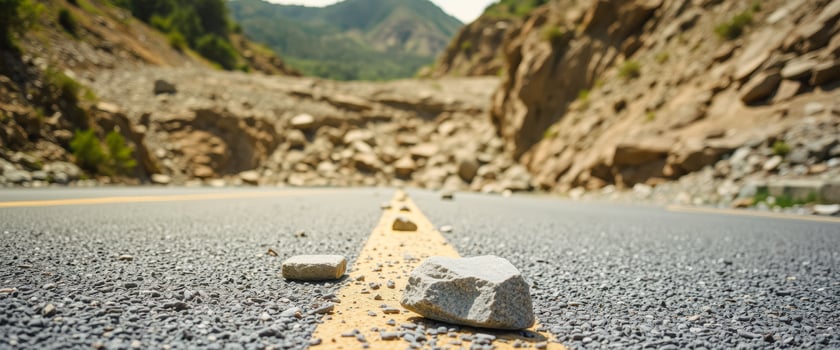 Road Through Mountain Pass photo