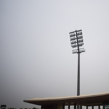 Cricket stadium flood lights poles at Delhi, India, Cricket Stadium Lights photo