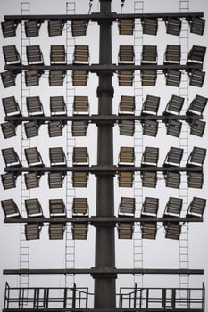 Cricket stadium flood lights poles at Delhi, India, Cricket Stadium Lights photo