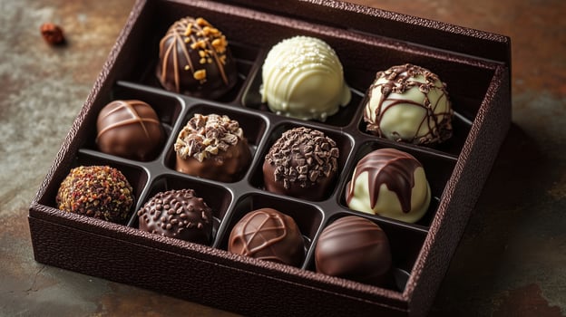 a set of gourmet chocolate variation photo