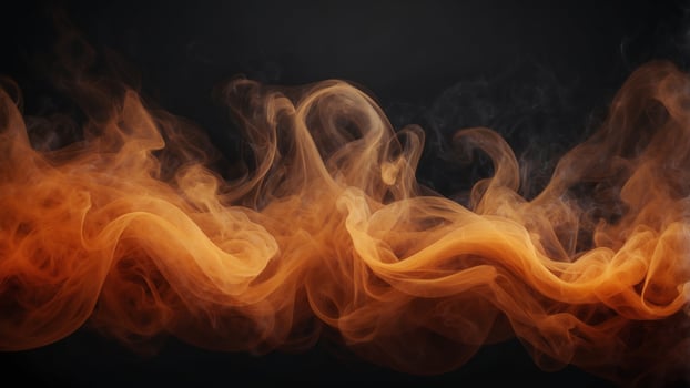 black and orange smoke background for Halloween. photo