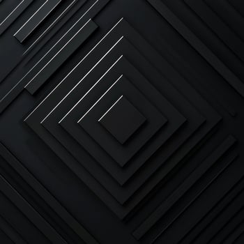 Abstract Black Geometric Pattern with Recessed Squares and Stripes photo