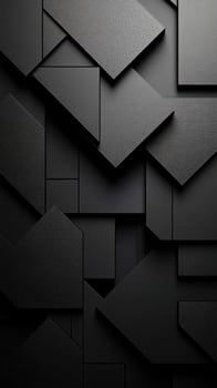 Abstract Geometric Pattern of Black Textured Shapes photo