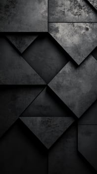 Abstract Geometric Pattern of Black, Textured Tiles photo