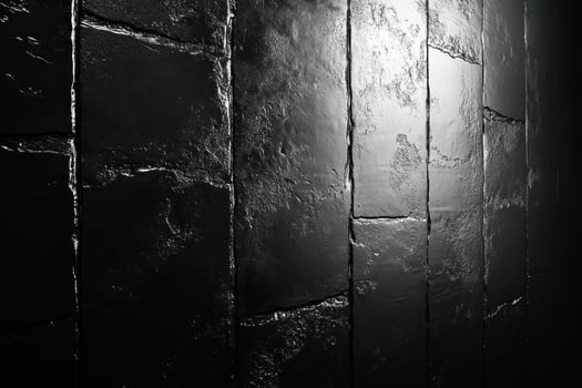 Black Brick Wall with Light Reflection photo