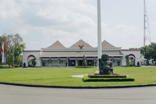 A large white building in Yogyakarta, Indonesia, used for president when staying in the city. photo