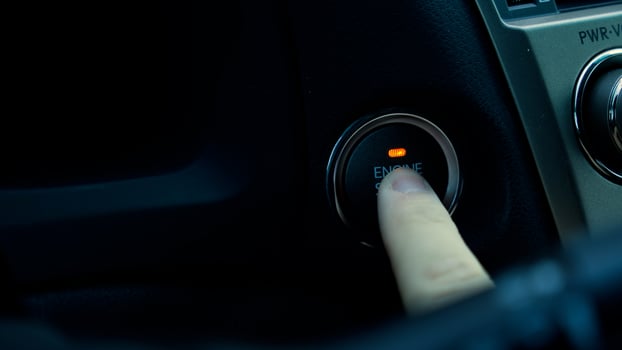 Start stop car engine button photo