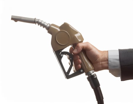 gasoline injector gasoline pump on white background photo