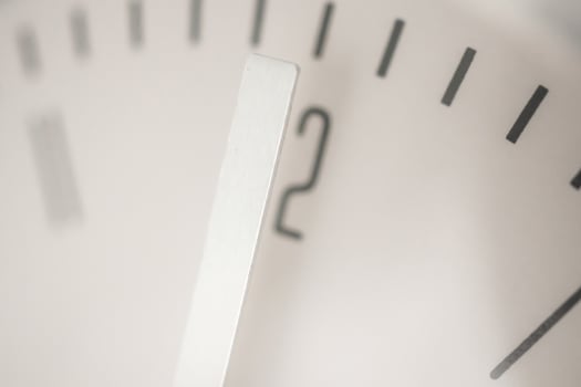 close up of silver metal clock photo