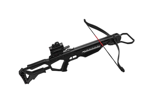 Modern crossbow isolate on white back. photo