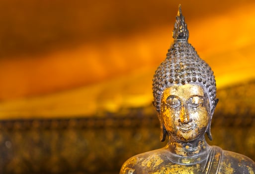 Close up of Buddha statue photo