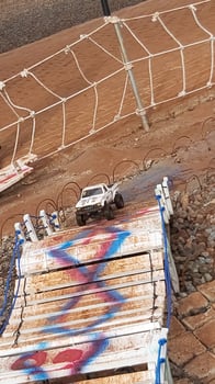 Radio controlled off road car model movement race quickly moving on the road photo