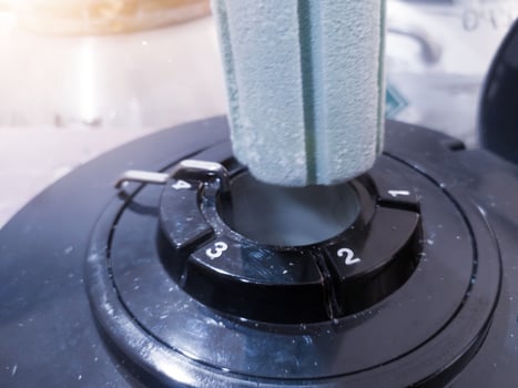 Open the liquid nitrogen containers for vaccine containers. photo