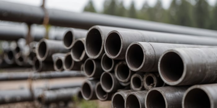 Industrial pipes and tubes at the pipeline. photo