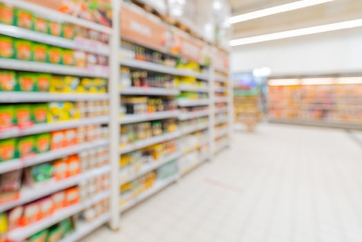 Blurred store interior. Soft focus background for an inscription. photo
