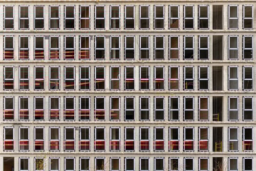 Facade of a house under construction. modern building industry. Sale and rental of real estate. photo