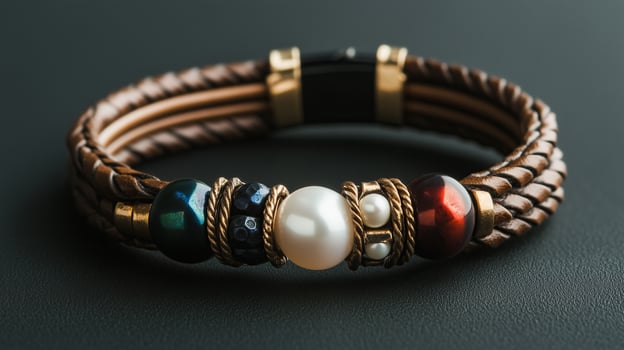 a leather cable bracelet fashion photo