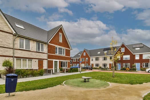 A row of houses photo