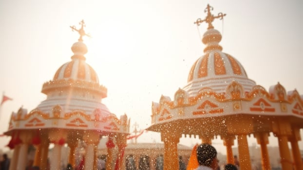 Water Drops on an Ornate Structure photo