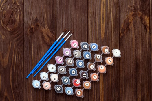 Painting kit Brushes, acrylic, painting by Number Kits hobby photo