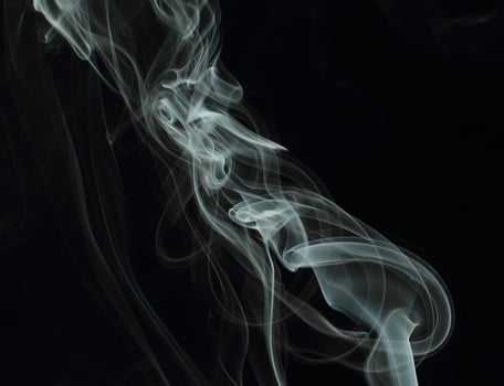 Abstract White Smoke Texture Moves on Black Background Plume of Smoke Wave Design Wallpaper. Design Element. Abstract Texture photo