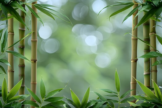 Serene Bamboo Forest Background - Nature Scene Perfect for Posters, Cards, and Eco-Friendly Designs photo