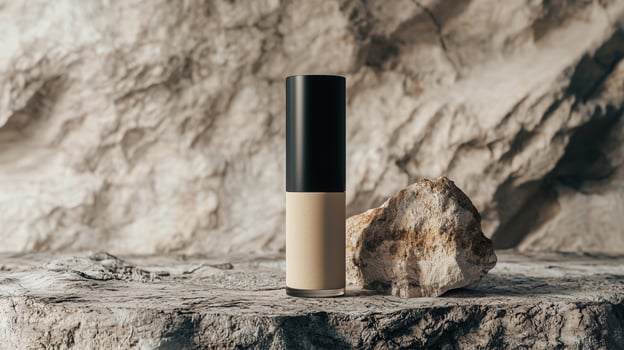Sleek and Modern Cosmetic Product in Minimalist Studio Setup photo