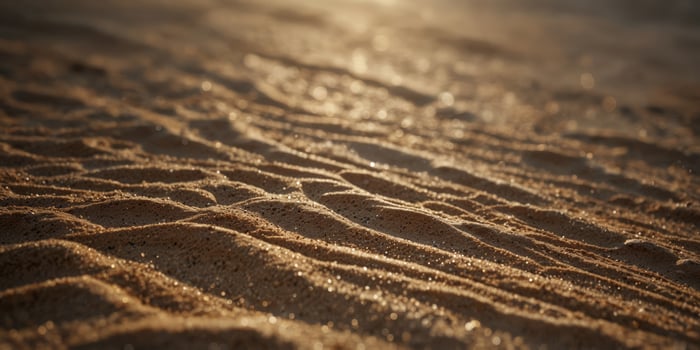 Close-up view of sand ripples in a desert landscape. photo