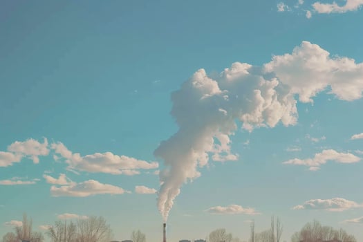 Factory fumes dangerous carbon emissions pollution environmental risk eco activism global warming co2 dark smog air contamination energy sector steam smoke industrial climate change photo