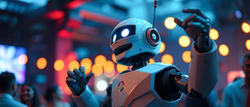 Futuristic Robot in a Party photo