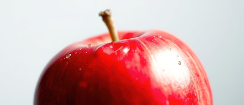 Red Apple with Water Drops photo