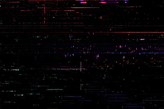 Classic VHS Glitch Overlay Texture on Black Background For Visual Effect photo