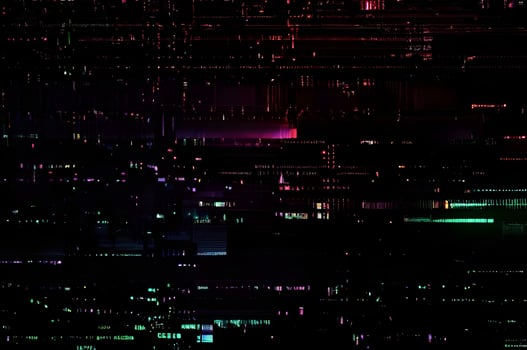 Classic VHS Glitch Overlay Texture on Black Background For Visual Effect photo